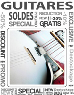 les soldes scotto musique sur les guitare