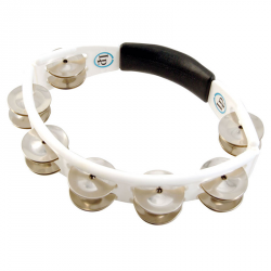 LATIN PERCUSSION LP152 - TAMBOURINS CYCLOP A MAIN BLANC