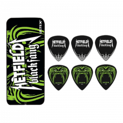 DUNLOP - Boîte de 6 médiators, Hetfield, Black Fang, 0,94mm