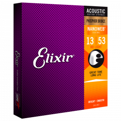 Elixir - Jeux NanoWeb HD Light Phosphor Bronze 13/53 - 16182