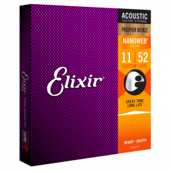 Elixir - Jeux NanoWeb Custom Light Phosphor Bronze 11/52 - 16027