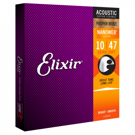 ELIXIR NANOWEB CUSTOM LIGHT PHOSPHOR BRONZE