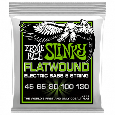 ERNIE BALL 2816 -SLINKY FLATWOUND 45-130