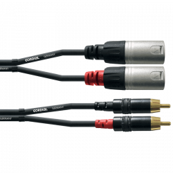 CORDIAL CFU3MC - 2 RCA/2 XLR mâles - 3m