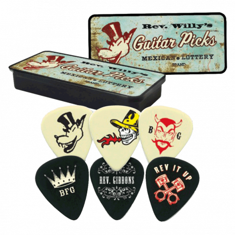 DUNLOP RWT03H - BOITE EN METAL DE 6 MEDIATORS