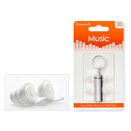CRESCENDO MUSIC 20 PROTECTIONS AUDITIVES REUTILISABLES