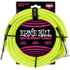ERNIE BALL - EEB 6080- Jack/jack coudé 3m jaune fluo