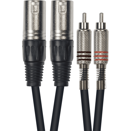 YELLOW CABLE - ECO K09-3 2 XLR mâle/2 RCA mâle 3m