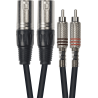 YELLOW CABLE - ECO K09-3 2 XLR mâle/2 RCA mâle 3m