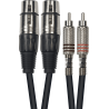 YELLOW CABLE - ECO K10-3 2 XLR femelle/2 RCA mâle 3m