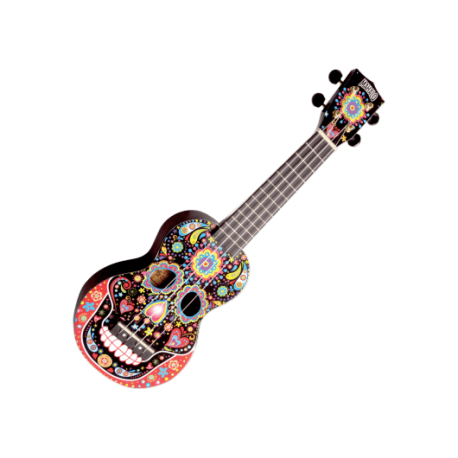 MAHALO - GMH MA1SKBK -Ukulélé soprano Crâne Mexicain