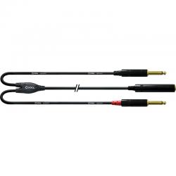 CORDIAL - ECL CFY0.3KPP Jack stéréo f./2 Jacks mono m. - 30cm