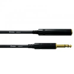 CORDIAL - ECL CFM5VK Jack stéréo m./Jack f. - 5m