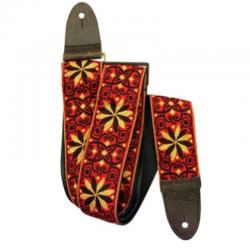 Levy's - Courroie 5 cm, tissu avec motifs Hootenany, dos cuir - Design 021