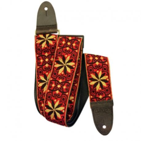 Levy's - Courroie 5 cm, tissu avec motifs Hootenany, dos cuir - Design 021