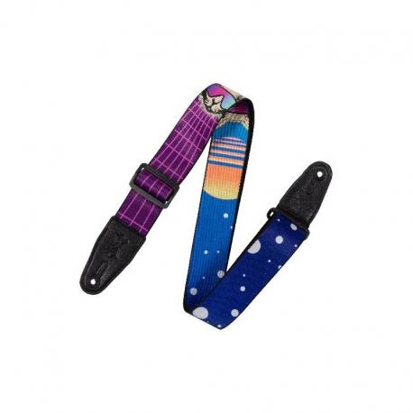 Levy's - Sangle 5cm, polyester, embout cuir, avec motifs - Design 119