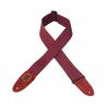Levy's - Sangle 5 cm, coton, avec logo en cuir - Burgundy