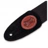 Levy's - Sangle 5 cm, coton, avec logo en cuir - Noir