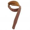 Levy's - Sangle Cuir rembourré, dos daim, 6,4 cm - Marron