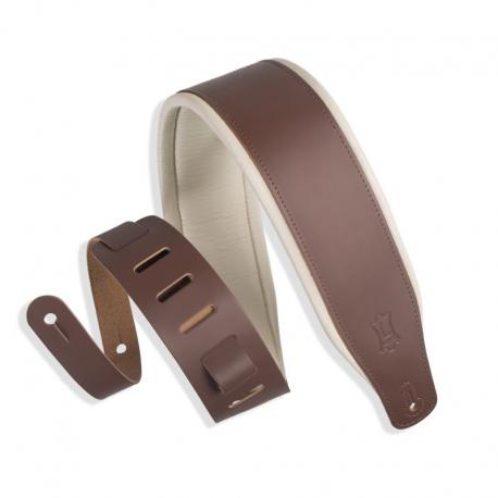 Levy's - Sangle cuir 6,4 cm, rembourrée, avec rebord de confort - Marron