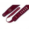 Levy's - Sangle 6,4 cm, avec rebord noir, avec logo Levy's en cuir - Burgundy
