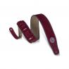 Levy's - Sangle 6,4 cm, avec rebord noir, avec logo Levy's en cuir - Burgundy