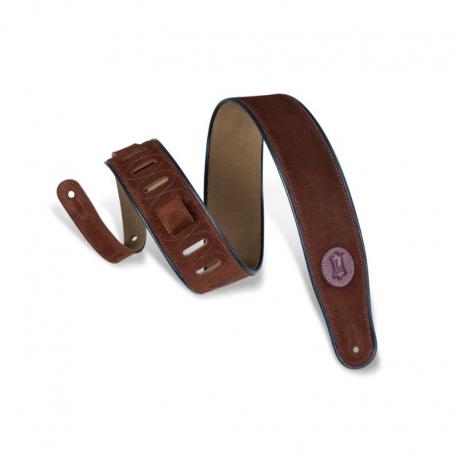Levy's - Sangle 6,4 cm, avec rebord noir, avec logo Levy's en cuir - Marron