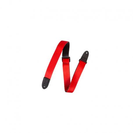 Levy's - Courroie Kid 3,8 cm, pour ukulélé ou mandoline, polypropylène, embout cuir - Rouge