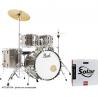 Pearl - Batterie Fusion 20" 5 fûts - Bronze Metallic + pack Sabian Solar 2 cymbales