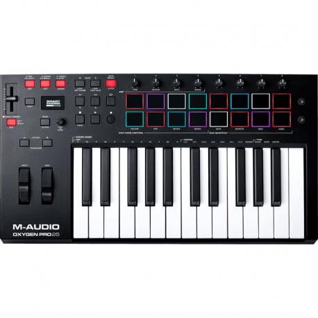 M-Audio - Clavier Maitre Oxygen 25 touches Usb Midi 16 pads - OXYGENPRO25