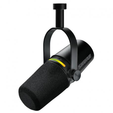 Shure - Micro de podcast XLR & USB-C Noir MV7+ - SSE MV7+-K