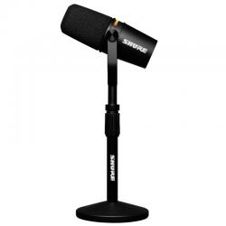 Shure - Bundle Micro de Podcast MV7+ noir avec stand de table - SSE MV7+-K-BNDL