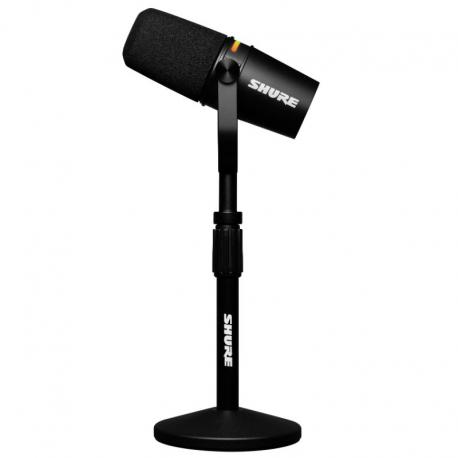 Shure - Bundle Micro de Podcast MV7+ noir avec stand de table - SSE MV7+-K-BNDL