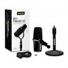 Shure - Bundle Micro de Podcast MV7+ noir avec stand de table - SSE MV7+-K-BNDL