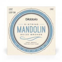 D'Addario - Cordes en bronze phosphoreux pour mandoline EJ62 80/20 Light 10-34
