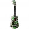 Mahalo - Ukulélé Soprano Monstera avec support mural - GMH MA1MT-WH