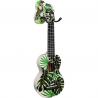 Mahalo - Ukulélé Soprano Monstera avec support mural - GMH MA1MT-WH