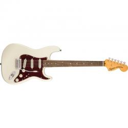 Squier - Guitare Electrique Stratocaster Classic Vibe des années 70, touche en laurier, blanc olympique