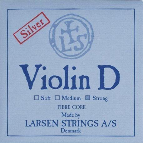 Larsen - Cordes Violon Synthetic/Fiber Core Ré argent