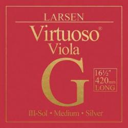 Larsen - Cordes Alto diapason extra-long 420mm , tension medium Sol Silver