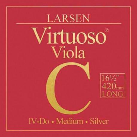 Larsen - Cordes Alto diapason extra-long 420mm , tension medium Do argent