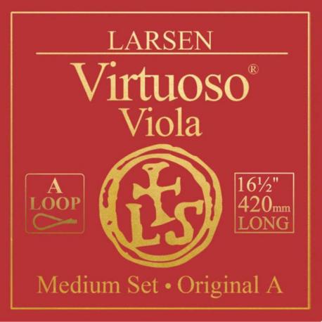 Larsen - Cordes Alto diapason extra-long 420mm , tension medium Jeu boucle