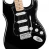 Squier - Guitare Electrique FSR Affinity Stratocaster HSS, Maple Fingerboard, Black Pickguard, Black