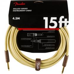 Fender - Câble Instrument Deluxe Series Instrument Cable, Straight/Straight, 4,5m, Tweed