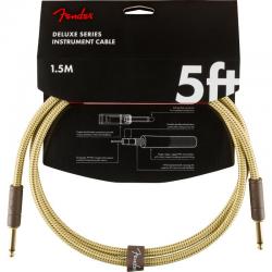 Fender - Câble Instrument Deluxe Series Instrument Cable, Straight/Straight, 1,5m, Tweed