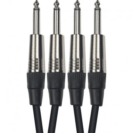 Yellow Câble - Câble Audio 2 jacks mono mâle/2 j. mono mâle 3m K08-3
