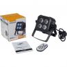 Algam Lightning - Projecteur Par Quad Par LED 4x 6W 4-en-1 compact, télécommande
