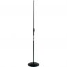 Quiklok - Support microphone droit 300 Microlite Base Ronde
