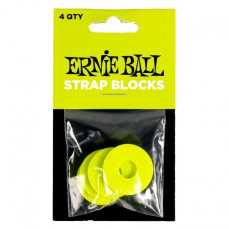 Ernie Ball - Strap blocks - Vert pack de 4