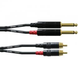 Cordial - Câble Audio 2 jacks m./2 RCA - 6m